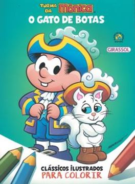 Imagem de TURMA DA MONICA CLASSICOS ILUSTRADOS PARA COLORIR - O GATO DE BOTAS