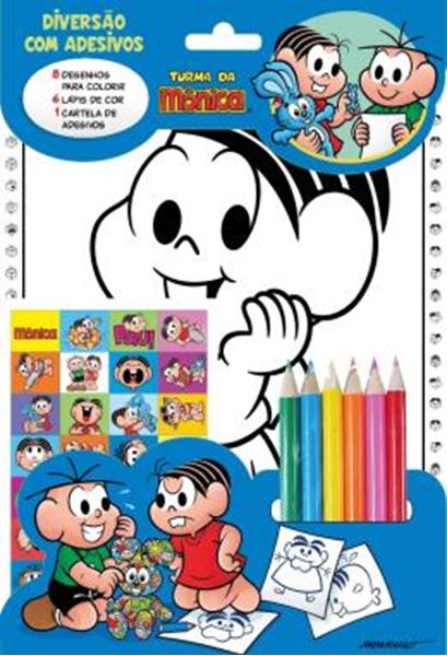 Picture of TURMA DA MONICA - DIVERSAO COM ADESIVOS - MONICA E CEBOLINHA