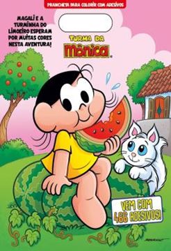 Imagem de TURMA DA MONICA - PRANCHETA PARA COLORIR COM ADESIVOS - MAGALI