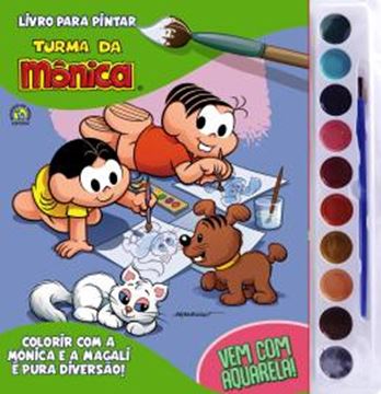 Imagem de TURMA DA MONICA VOL. 6 - LIVRO PARA PINTAR COM AQUARELA
