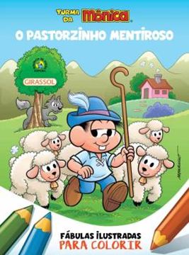 Imagem de TURMA DA MONICA - FABULAS ILUSTRADAS PARA COLORIR - O PASTORZINHO MENTIROSO