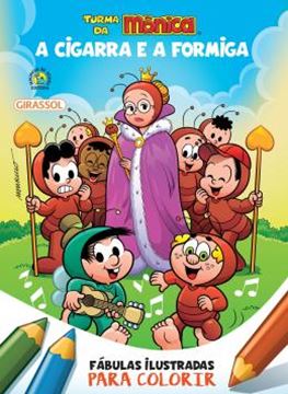 Imagem de TURMA DA MONICA - FABULAS ILUSTRADAS PARA COLORIR - A CIGARRA E A FORMIGA
